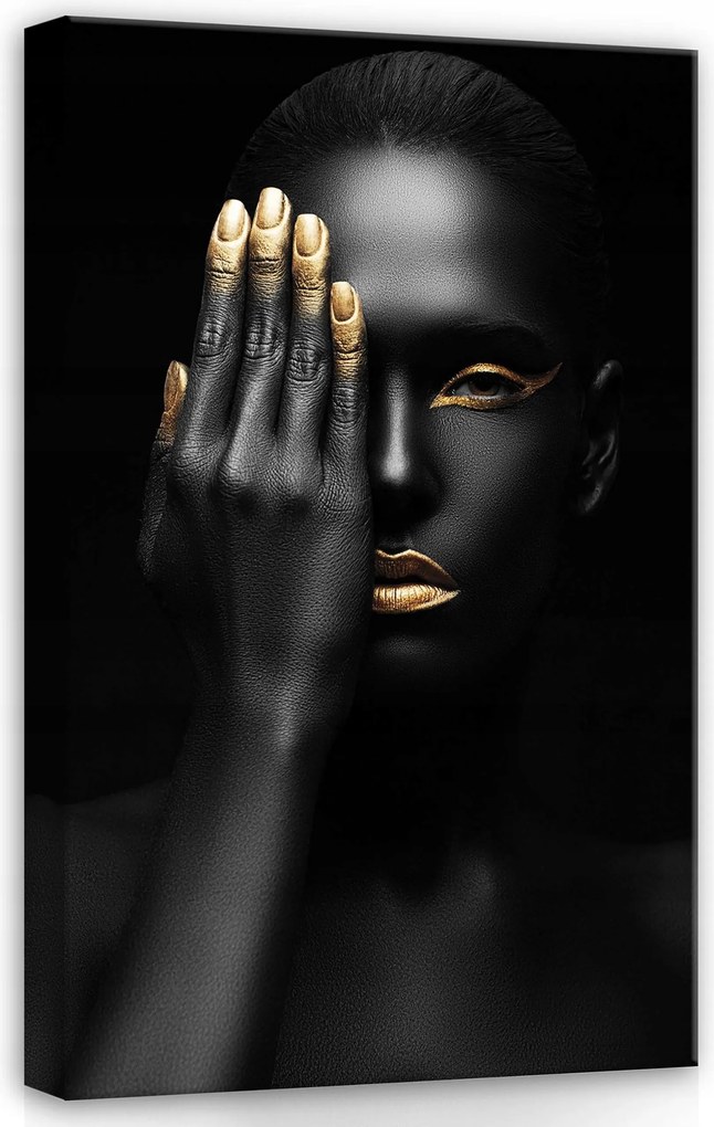 Vászonkép 40x60 Rejtély rejtély arany fekete kontraszt luxus elegancia erő