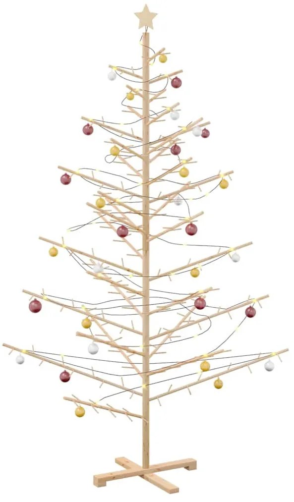 Fából készült Karácsonyfa Természetes 210 cm Tömör fenyőfa