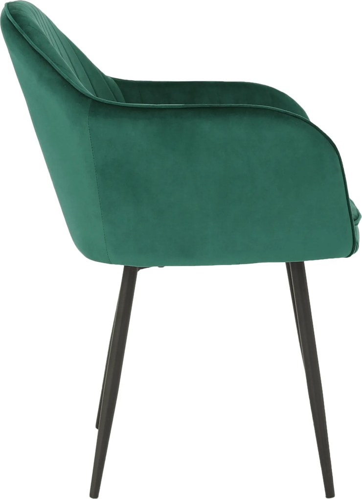 Dizájnos fotel, smaragd Velvet anyag, ZIRKON