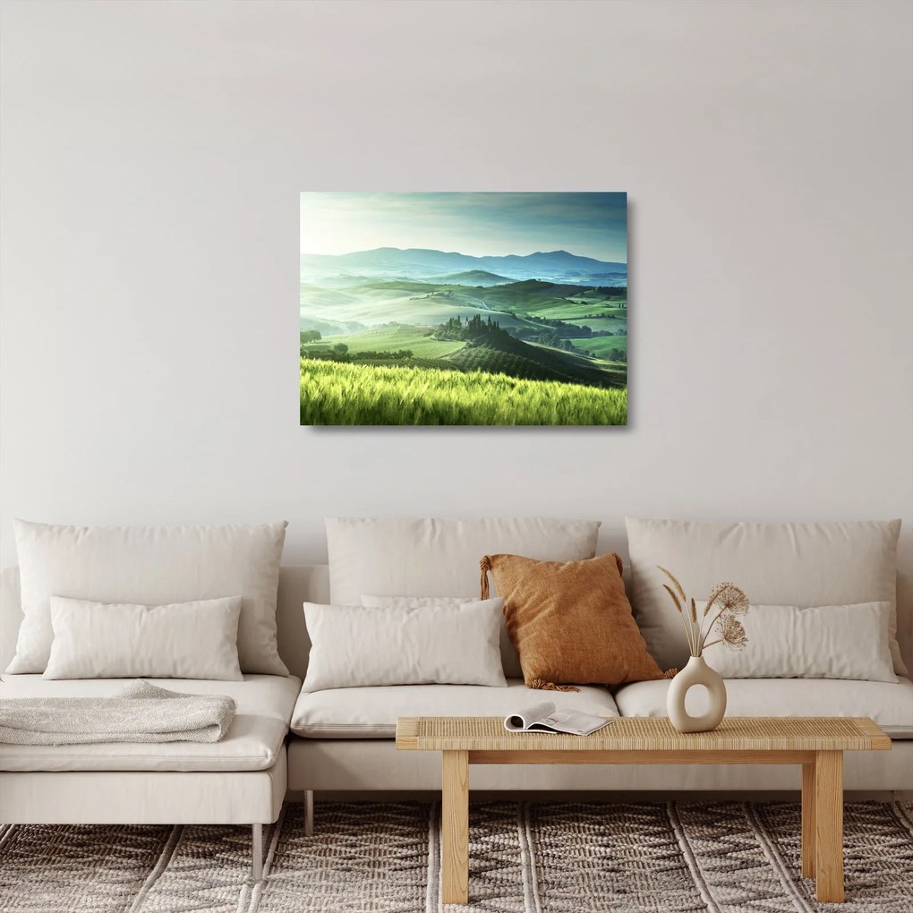 Kép - Toszkána, Olaszország (üvegen) (70x50 cm)