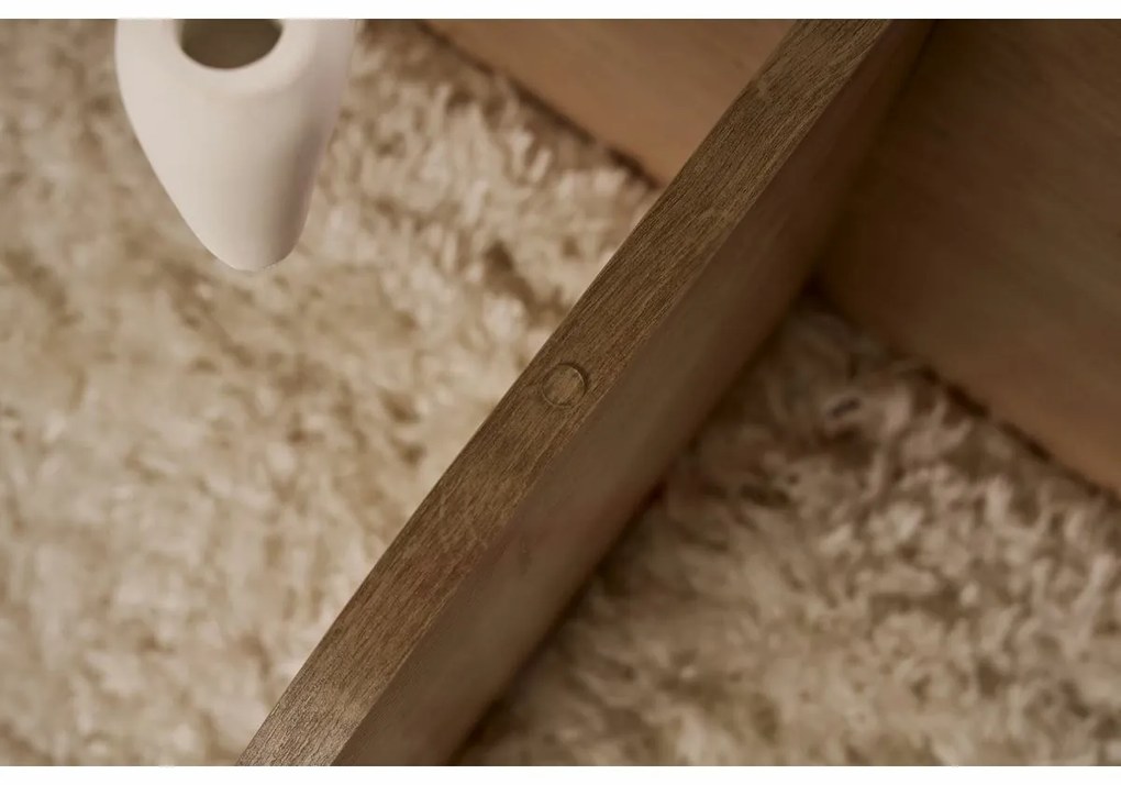 Aeris Sapphire Oak dohányzóasztal sötét üveggel