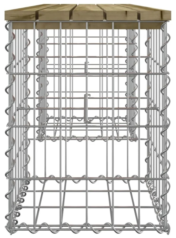 impregnált fenyőfa gabion kerti pad 103 x 31 x 42 cm