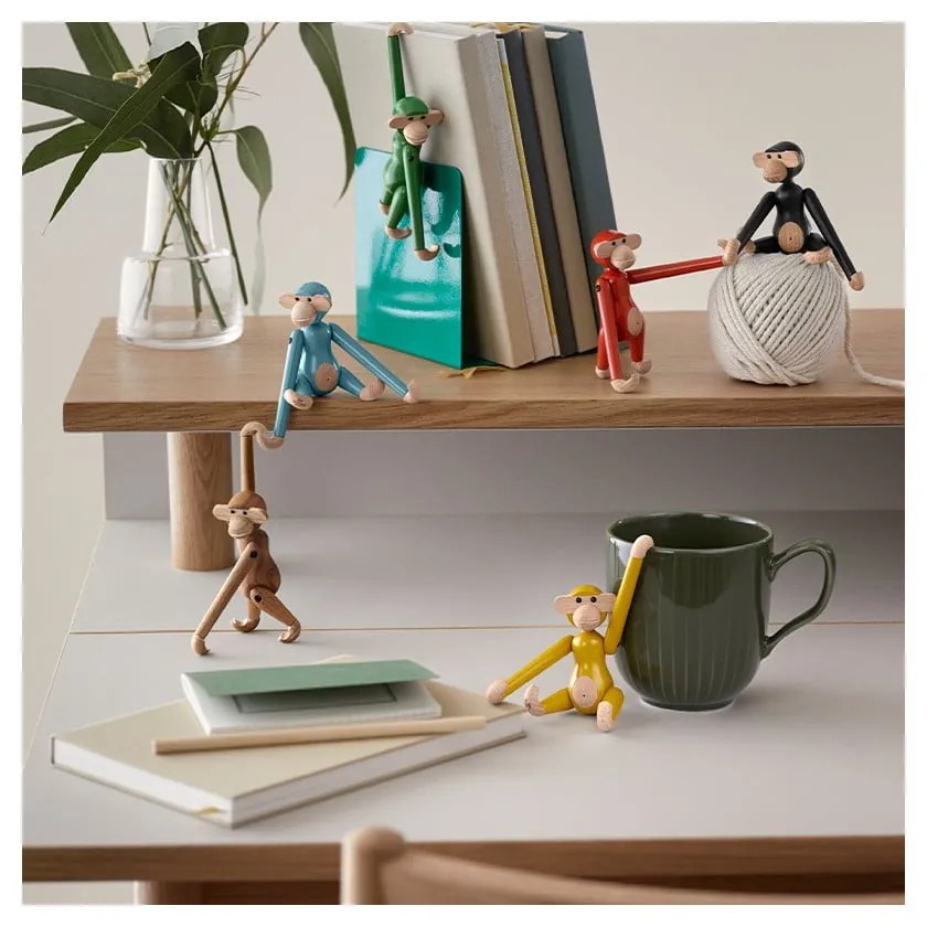 Tömörfa szobor (magasság 9,5 cm) Monkey Mini – Kay Bojesen Denmark