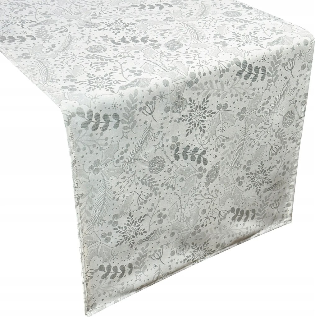 Foltálló Futópad Karácsonyi Szenteste Szürke Fagyöngy 40x120 cm