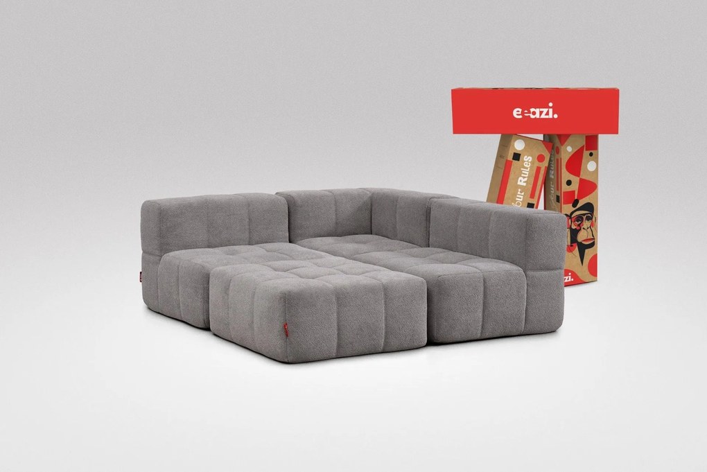 4 Teiliges Modulares Sofa – Grau