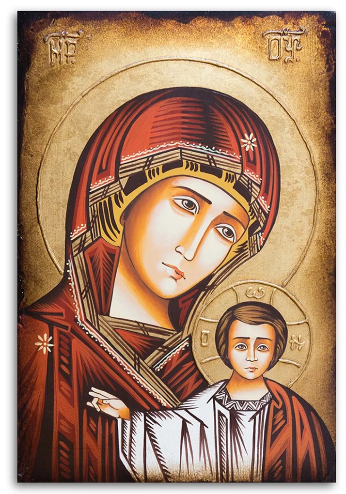 Gario Vászonkép Szuz Mária és gyermeke, bizánci ikon bratislava, segovia Méret: 60 x 90 cm