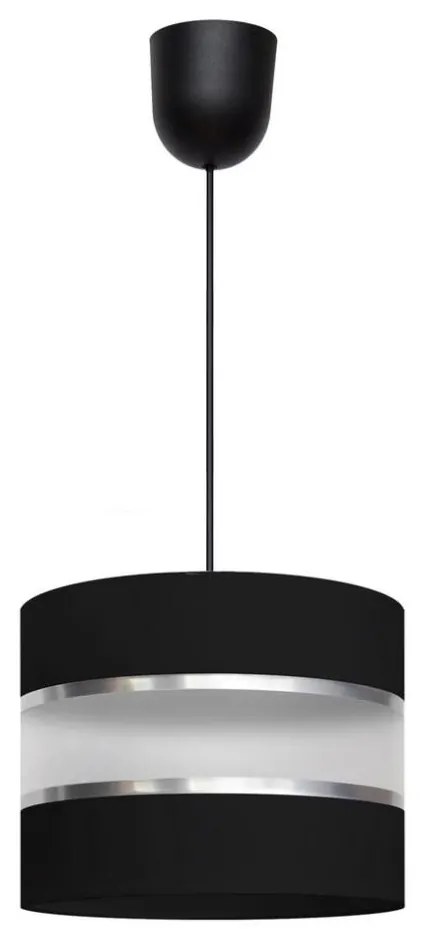 Csillár zsinóron HELEN 1xE27/15W/230V fekete