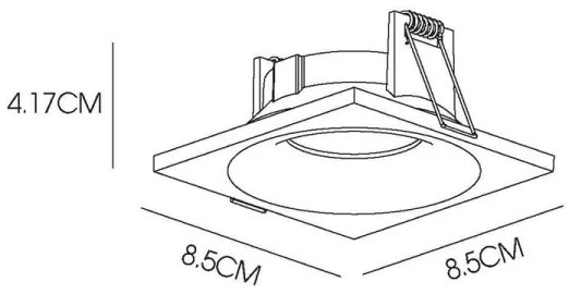 Lucide 09924/01/30 - Fürdőszobai beépíthető lámpa ZIVA 1xGU10/50W/230V IP44