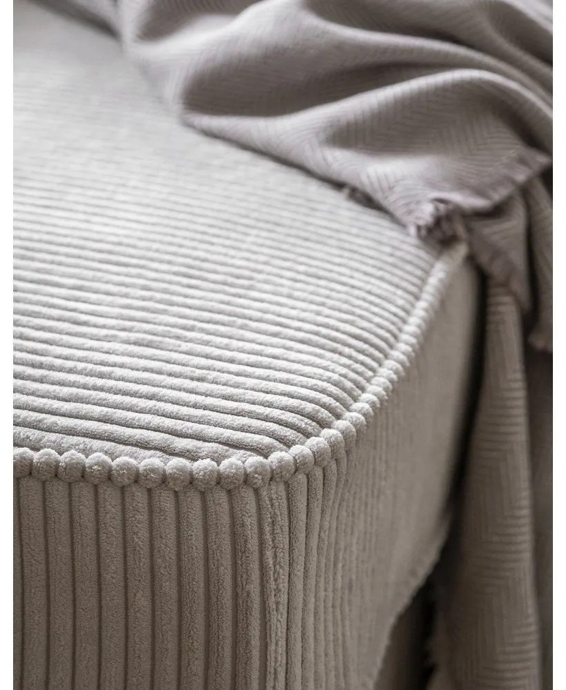 Bézs kordbársony heverő (jobb oldali) Chic Charlotte – Miuform