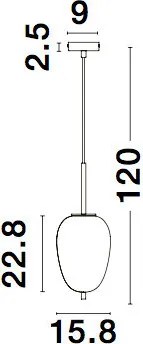 Függeszték Fehér LATO NOVA LUCE 9624076