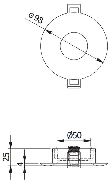 Lámpa Mennyezeti lámpatest ALESSIO, IP54, kör, fekete