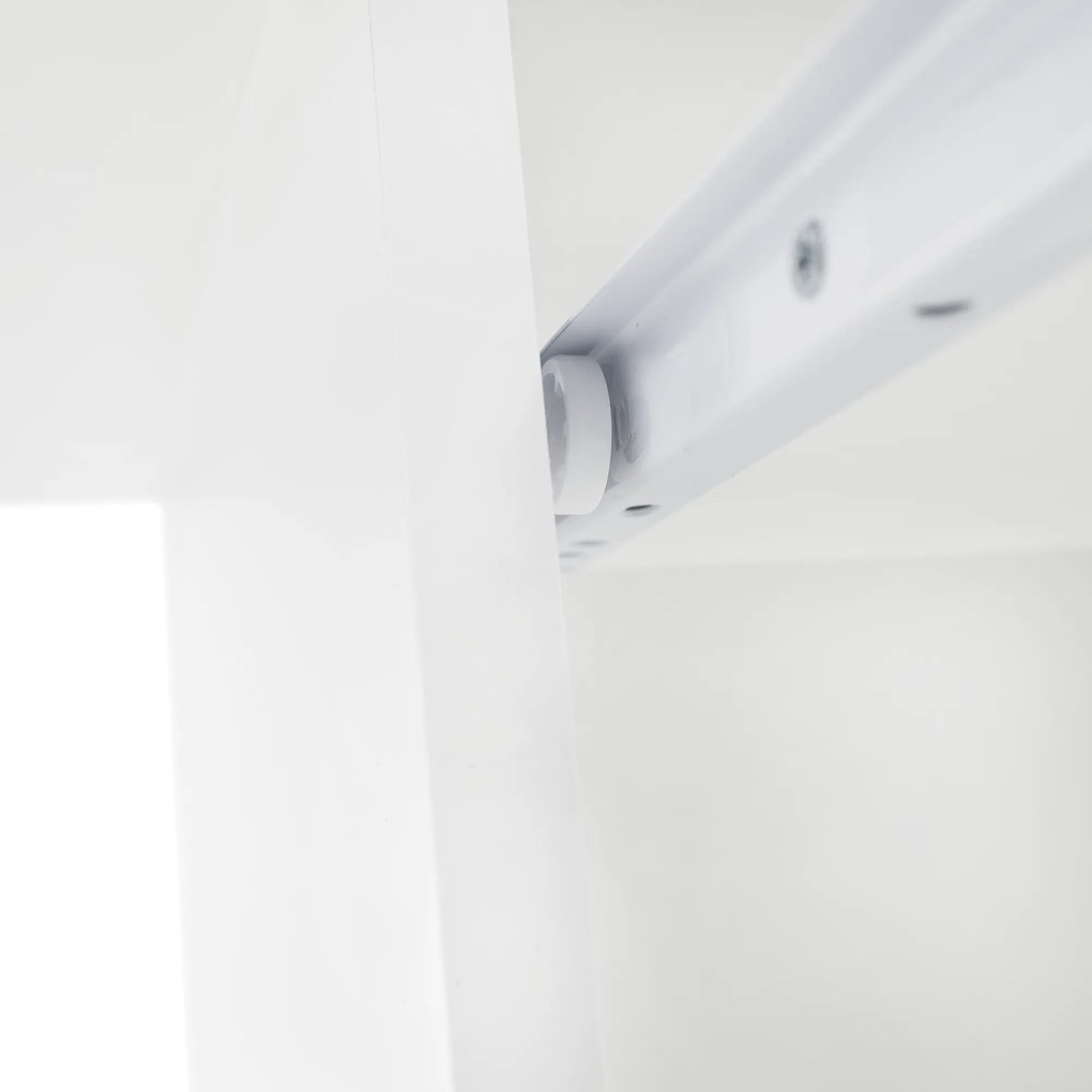 PC asztal, fehér, VERNER NEW