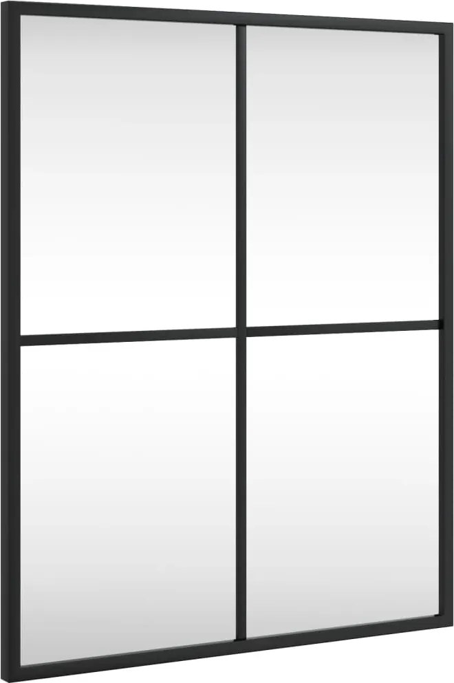 vidaXL fekete téglalap alakú vas fali tükör 40 x 50 cm