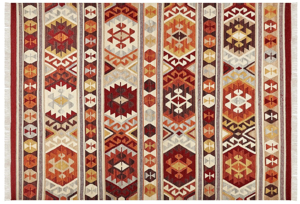 Színes kilim gyapjúszőnyeg 200 x 300 cm AYGAVAN Beliani