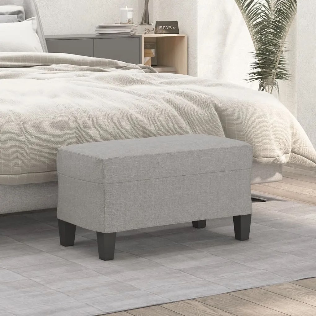 vidaXL világosszürke szövet pad 70 x 35 x 41 cm