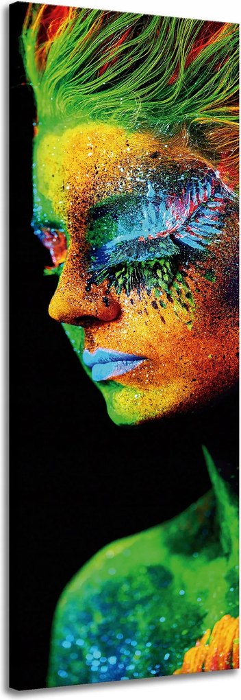 Vászonkép Színes Nő Haj Színek Festmény 40x120 cm