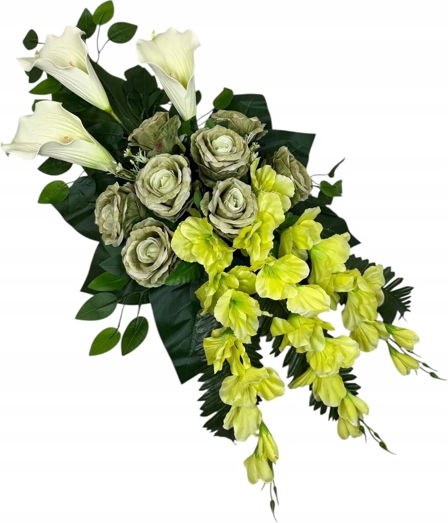 Csokor Nád Kompozíció Sír Temető Művirágok