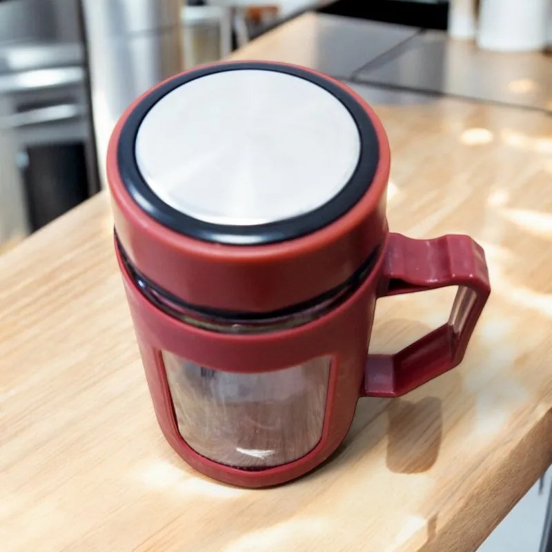 Üvegpalack füllel BREW 500 ml, piros