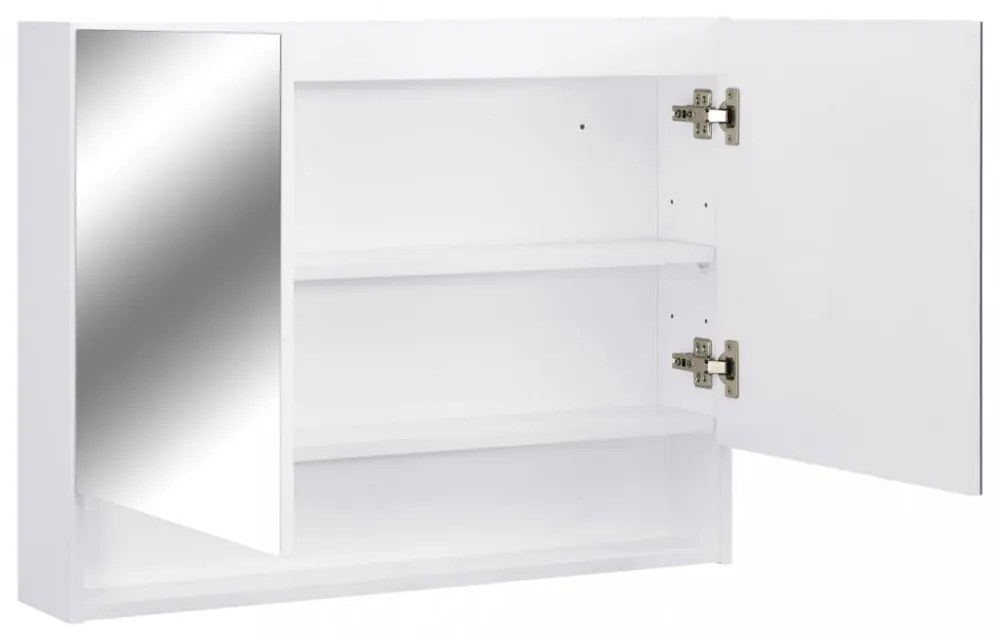 fehér MDF tükrös fürdőszobaszekrény 66 x 17 x 63 cm