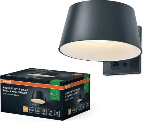 Osram - LED napelemes fali lámpa ENDURA STYLE LED/10,1W/4,2V 2000 mAh IP54 antracit