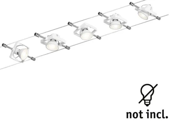 Paulmann 94149 - 5x GU5,3/10W spotlámpa TECH 230V kábelrendszerhez