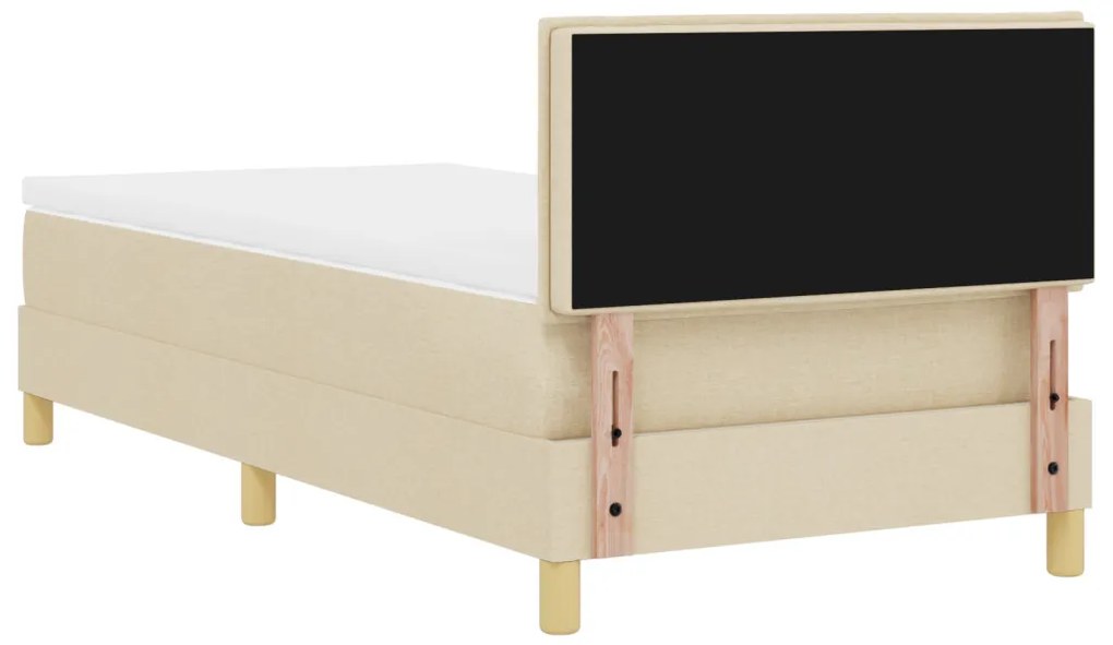 Box Spring Ágy Matraccal & LED Krém 100x200 cm Szövet