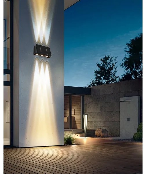 Immax 08491L - LED napelemes fali lámpa szenzorral LED/2W/5V IP54