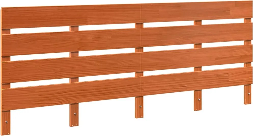 vidaXL Fejtámla Faggyú barna 200,5 x 3 x 80 cm Tömör fenyőfa