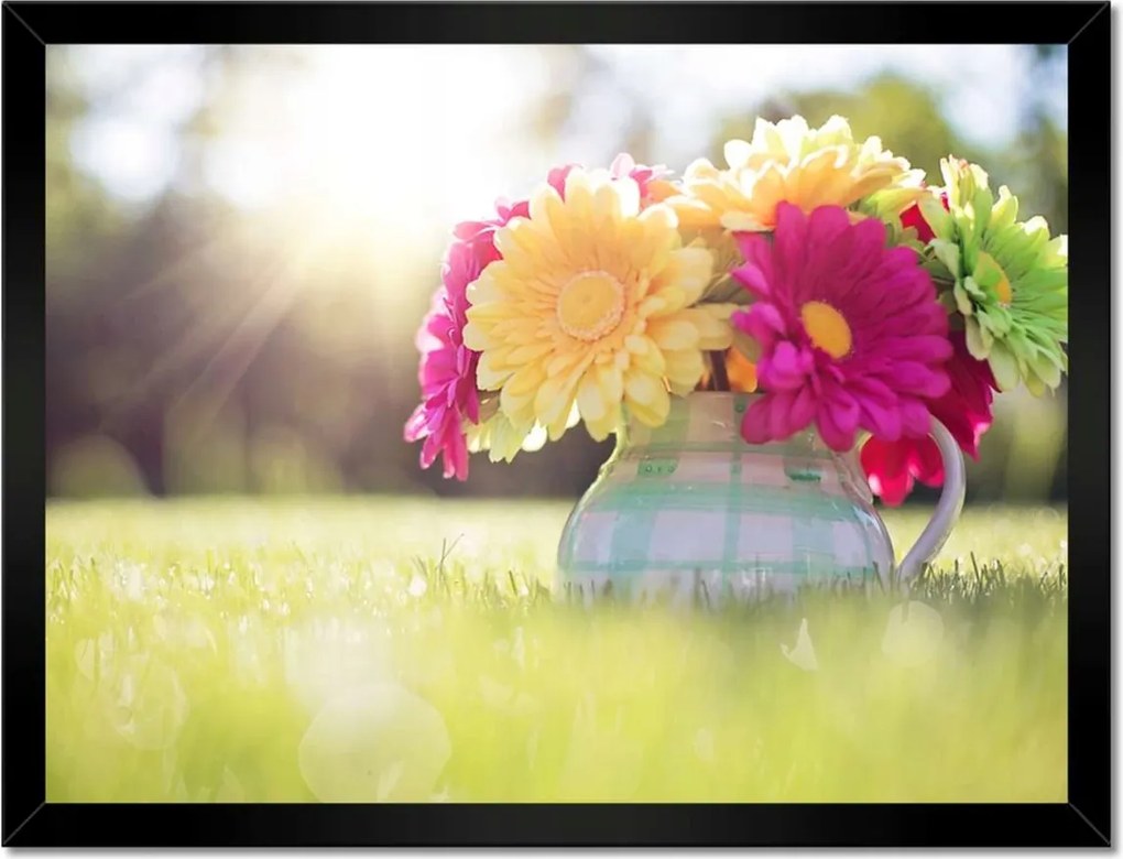 Poszterek keretben 40x30 Virágcsokor a réten