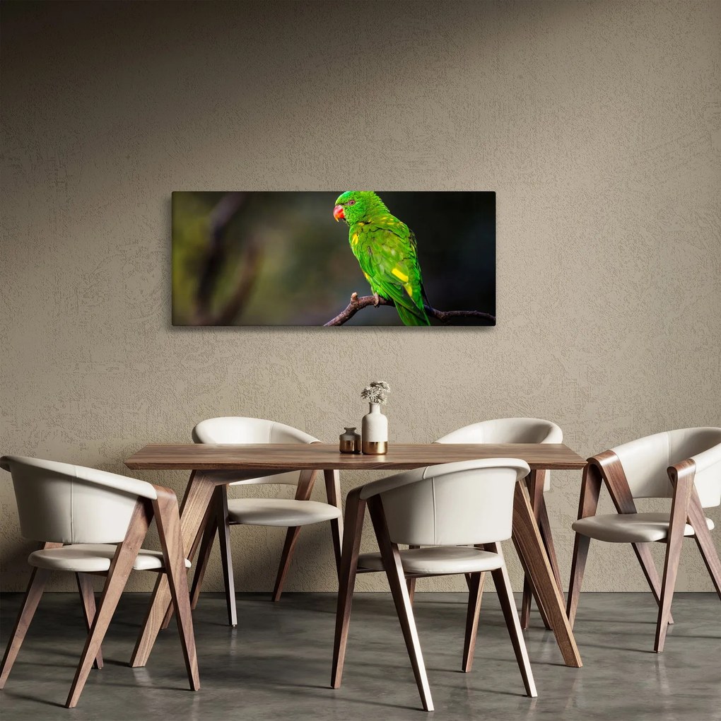Papagáj egy ágon képe (120x50 cm)