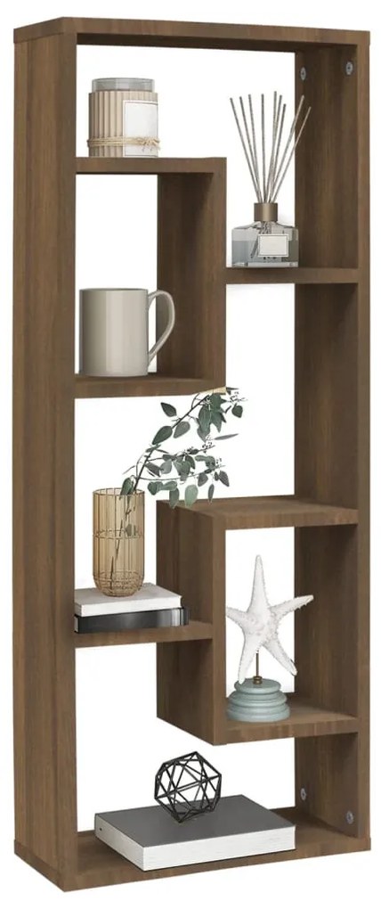 barna tölgyszínű szerelt fa fali polc 36 x 16 x 90 cm