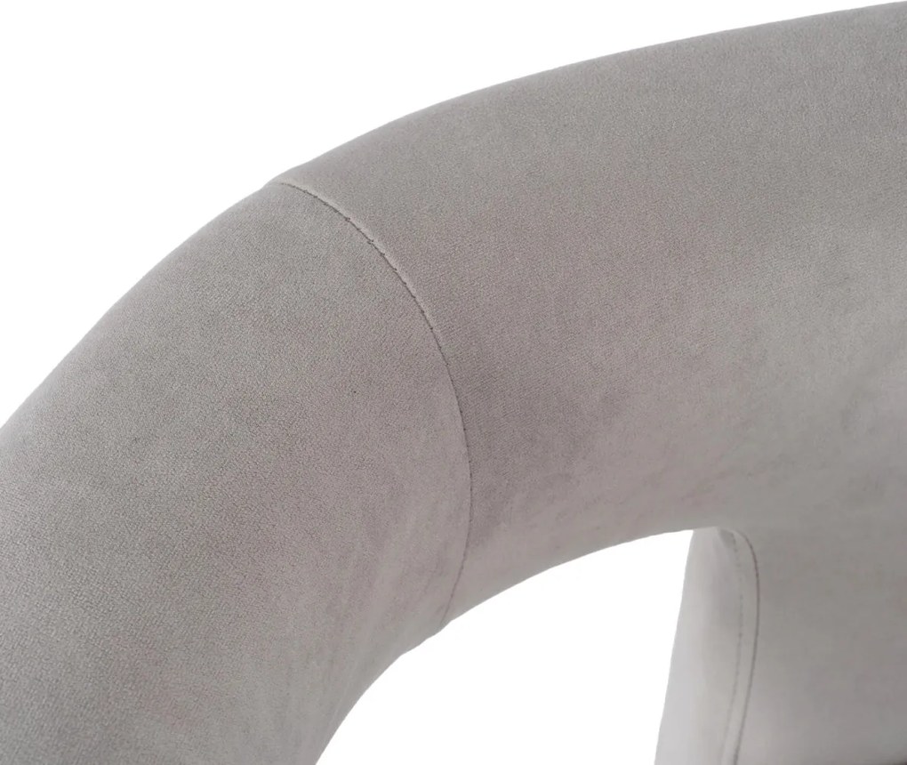 Fotel Wypoczynkowy LILLE Szary Welurowy