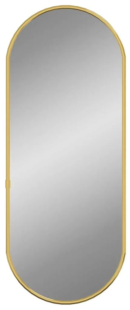 aranyszínű ovális falitükör 50x20 cm