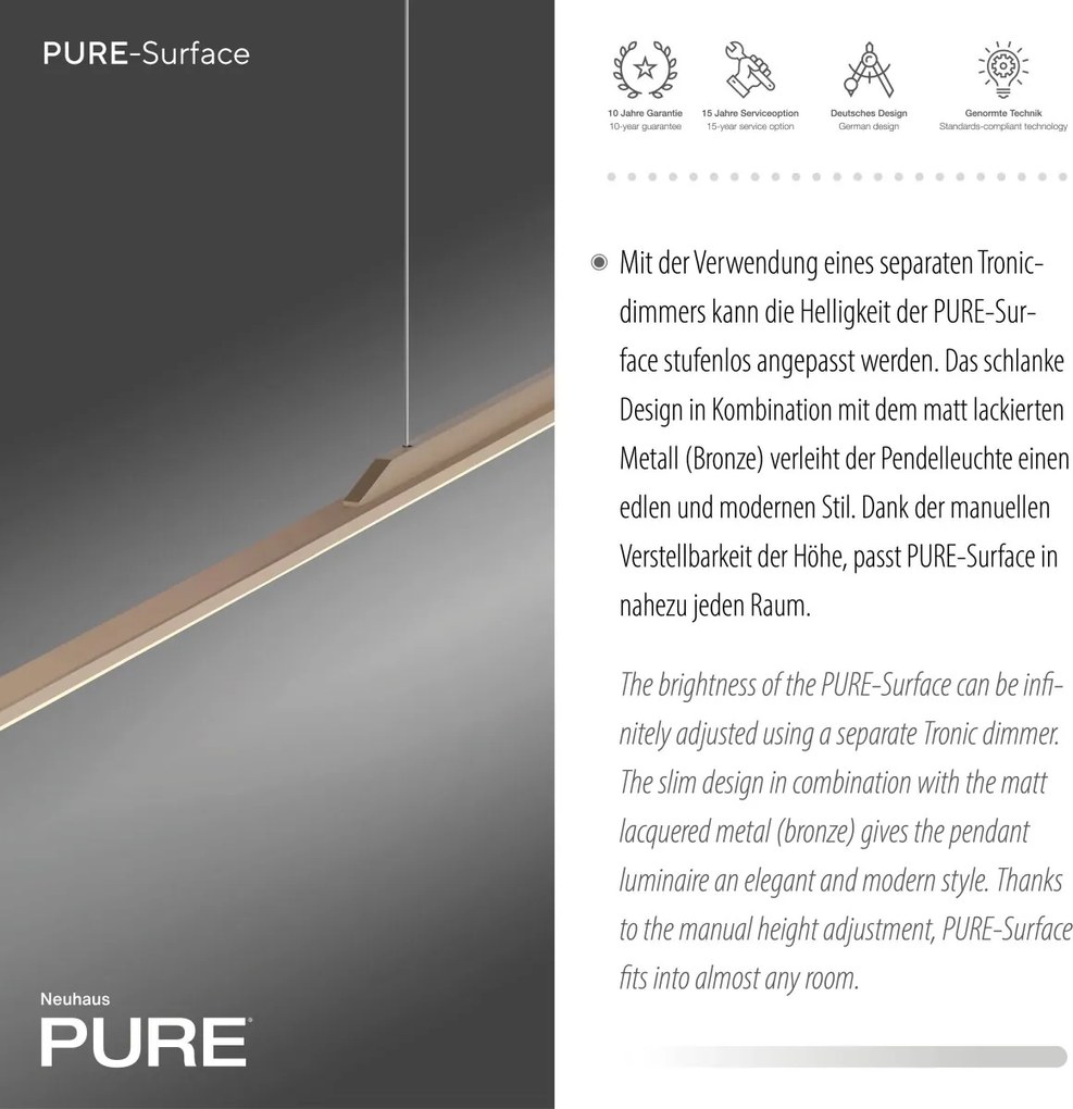 Paul Neuhaus modern függeszték pure surface barna pln2301-97