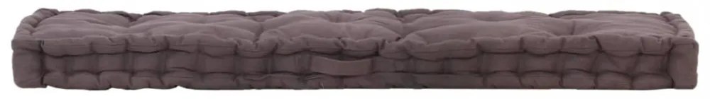 antracitszürke pamut raklappadló-párna 120 x 40 x 7 cm