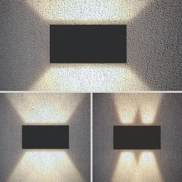 Brilagi - LED kültéri fali lámpa DOUBLE CUBE LED/12W/230V antracit IP65