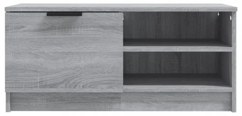 2 db szürke sonoma színű szerelt fa TV-szekrény 80x35x36,5 cm