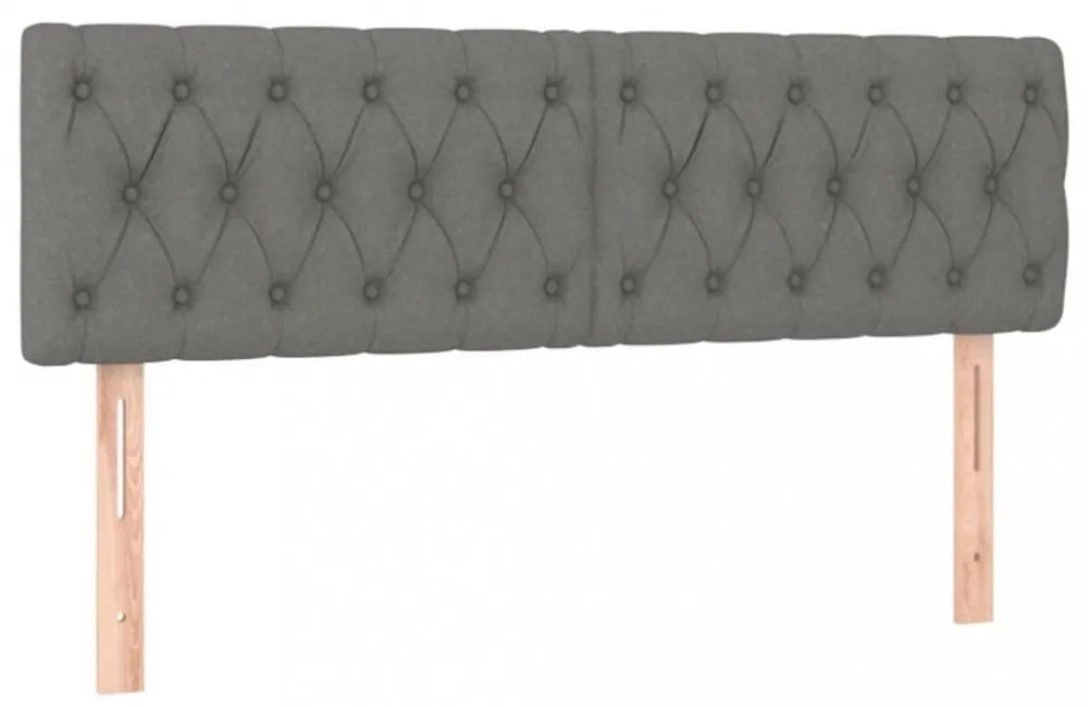 2 db sötétszürke szövet fejtámla 80x7x78/88 cm