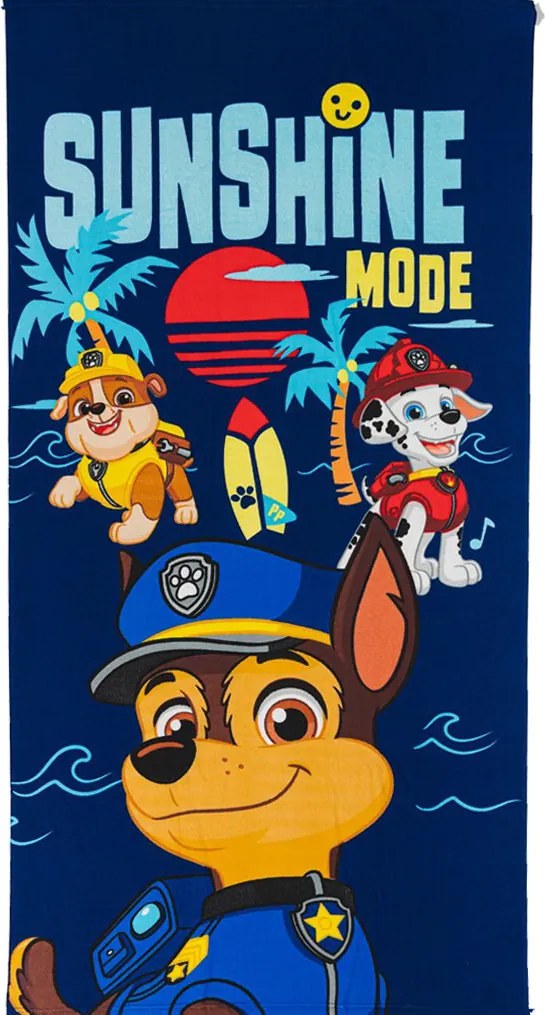 Mancs Őrjárat Sunshine Mode fürdőlepedő, strand törölköző 70x140cm (Fast Dry)