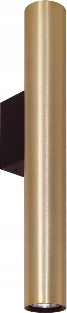 Fali lámpa arany fekete cső 45 cm felső alsó hálószoba Polux