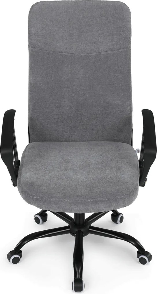 Szürke szövet irodai szék hinta mechanizmussal
