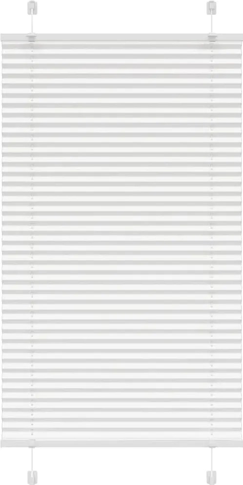 vidaXL pliszírozott redőny Fehér 80x100 cm szövetszélesség 79,4 cm