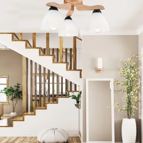 Csillár ADRIANO 3xE27/60W/230V tölgy