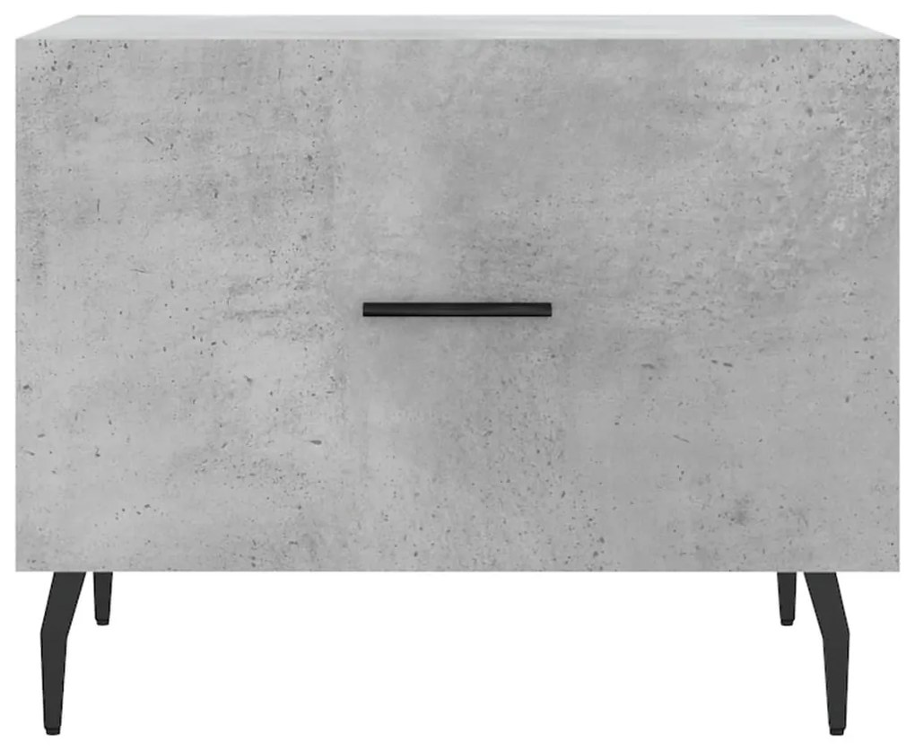 Betonszürke szerelt fa dohányzóasztal 50 x 50 x 40 cm