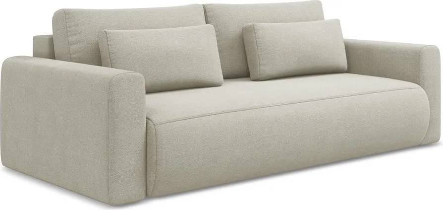 Bézs kinyitható-tárolóhelyes kanapé 238 cm Kapua – Makamii