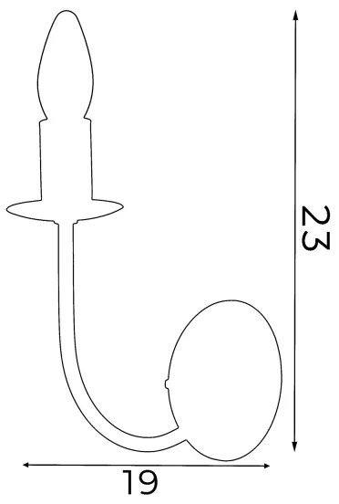 Fali lámpa GLOBE 1 1xE14/60W fekete