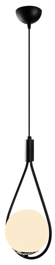 Fekete-fehér függőlámpa üveg búrával Mudoni – Opviq lights