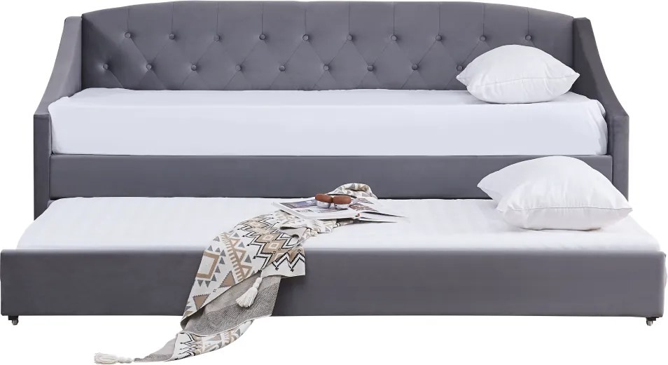 Kihúzható ágy, szürke, ALODA