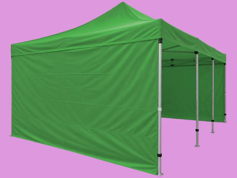 Összecsukható sátor 6 × 4 m – alumínium HEXAGON, Zöld
