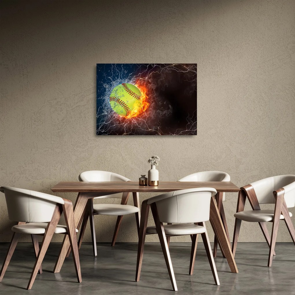 Kép - teniszlabda (üvegen) (70x50 cm)